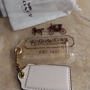 Coach Poppy Acrylic & White Leather Hangtags